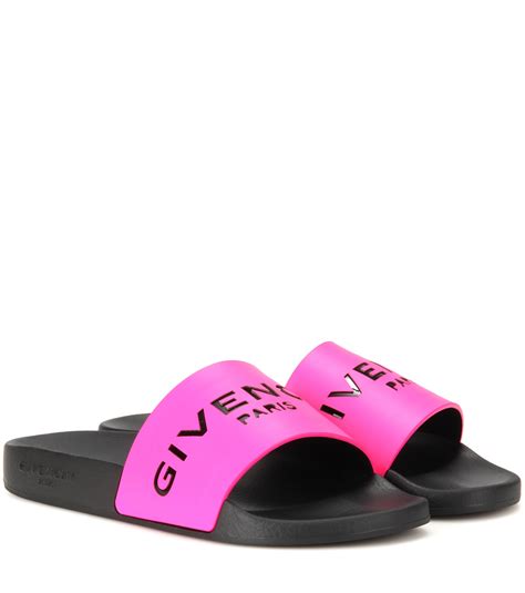 givenchy slides pink and black|givenchy pink jelly sandals.